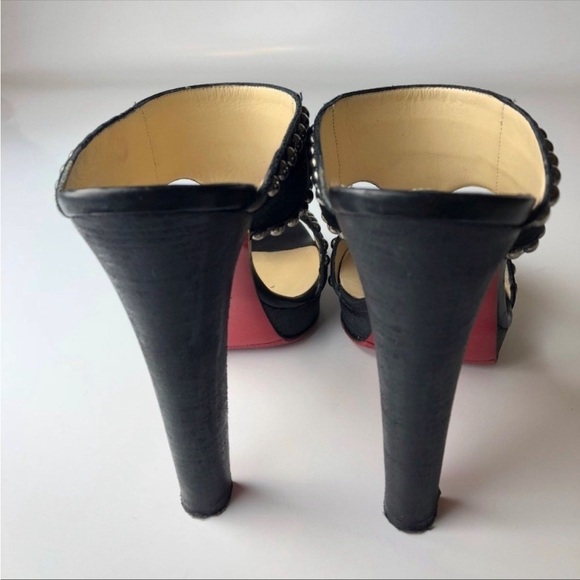 Christian Louboutin Black Studded Heels - Picture 6 of 7
